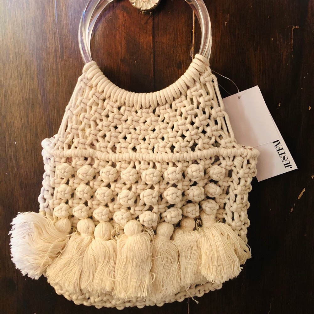 NWT Small macrame bag